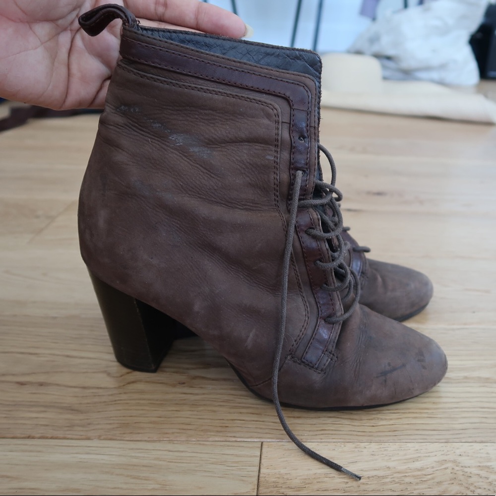 Max &Co brown leather boots size 38 or 7.5